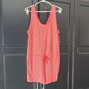 The North Face Red Shorts Romper with Drawstring Waist